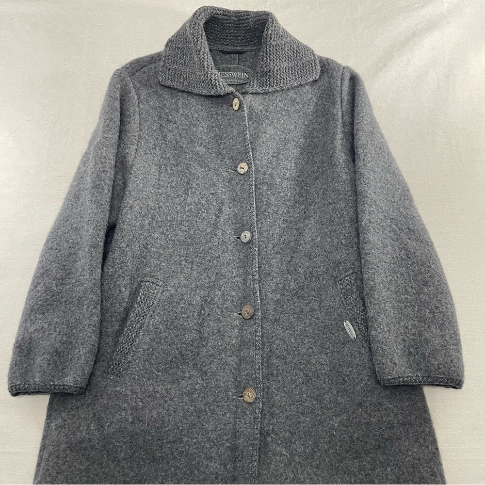 Giesswein Austria New Wool Mohair Alpaca Long Maxi Coat Warm Winter Womens Sz 38